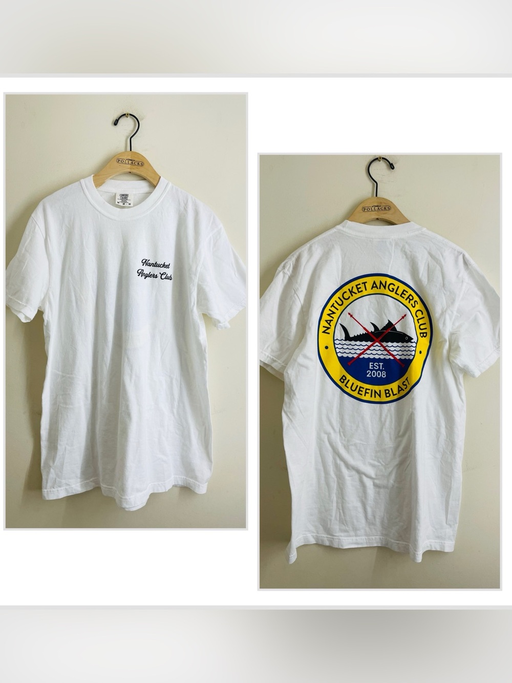 Nantucket Anglers Club Bluefin Blast 2008 Graphic T-Shirt White Men’s M